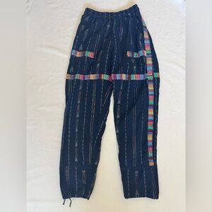 Colorful Cotton Ethnic Guatemalan Pants with Drawstrings